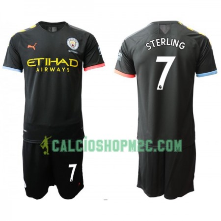 Manchester City STERLING 7 Bambino Maglia Trasferta 2019/2020 Manica Corta (+ Pantaloncini)